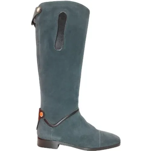 Pre-owned Wildleder boots - Hermès Vintage - Modalova