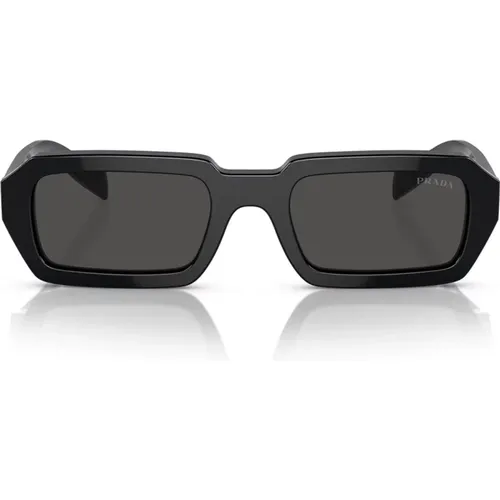 Stylish Irregular Shape Sunglasses with Dark Grey Lenses , female, Sizes: 52 MM - Prada - Modalova
