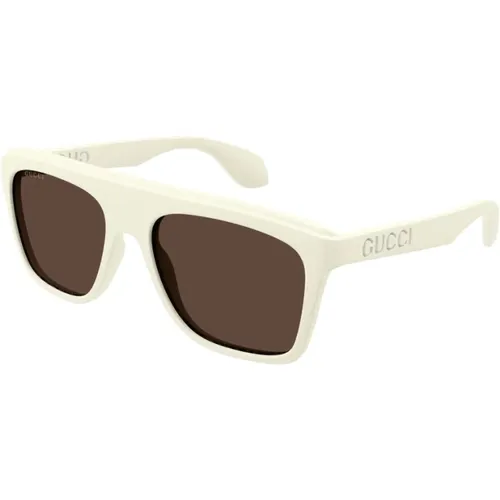 Brown Lens Sunglasses Gg1527S Style , male, Sizes: 54 MM - Gucci - Modalova