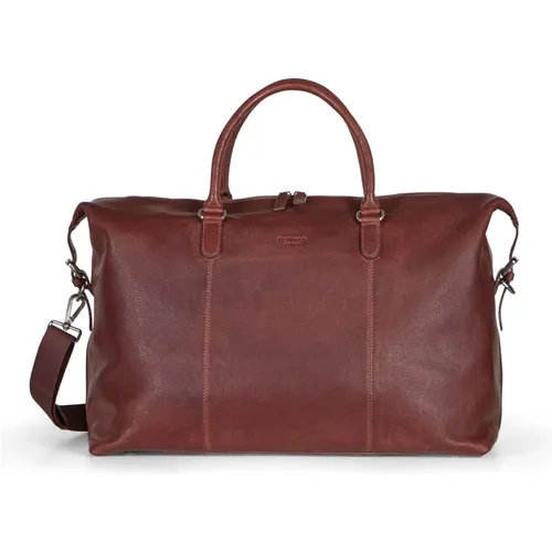 Braune Leder-Wochenendtasche - Howard London - Modalova