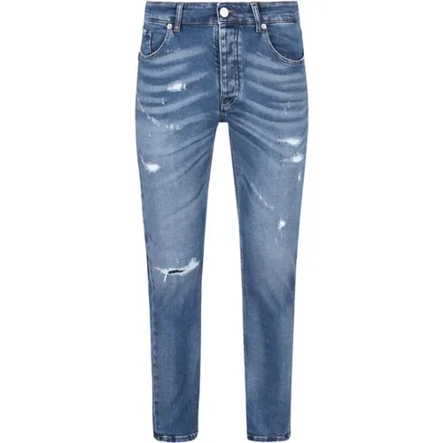 Hellblaue Distressed Denim Jeans , Herren, Größe: W29 - PMDS - Modalova