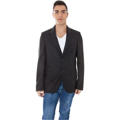 Classic Wool Jacket with Logo , male, Sizes: L - Calvin Klein - Modalova