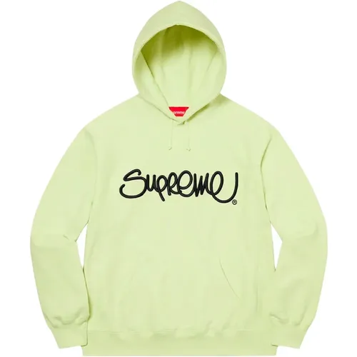 Limited Edition Handstyle Hooded Sweatshirt Pale , male, Sizes: M - Supreme - Modalova