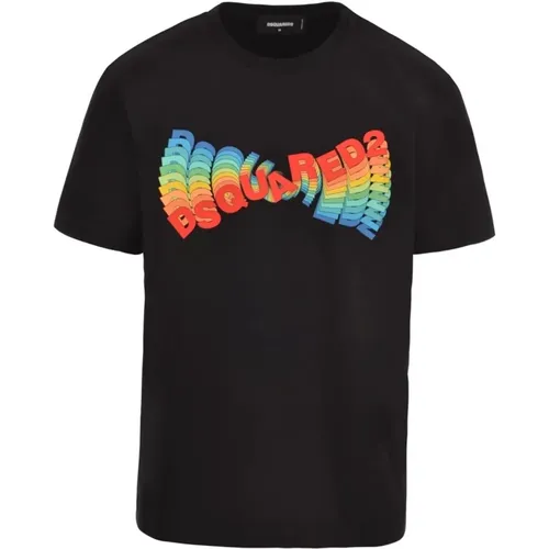 Lässiges Baumwoll T-Shirt , Herren, Größe: S - Dsquared2 - Modalova