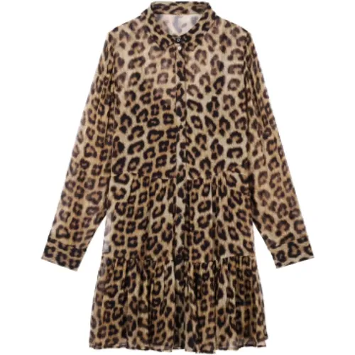 Leopardenmuster Kurzes Kleid Fusion , Damen, Größe: XS - BA&SH - Modalova
