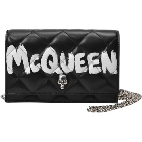 Skull Mini Bag - /Ivory Leather - Quilted Calfskin , female, Sizes: ONE SIZE - alexander mcqueen - Modalova