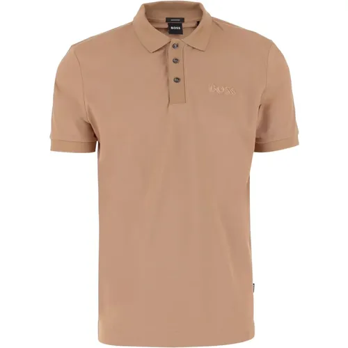 Baumwoll-Poloshirt mit Logodetail , Herren, Größe: M - Hugo Boss - Modalova