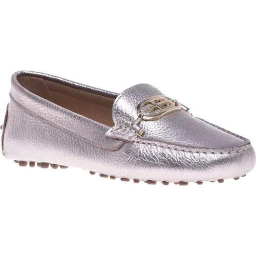 Loafer in platinum calfskin , female, Sizes: 4 UK - Baldinini - Modalova