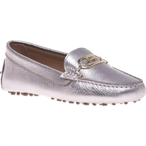 Loafer in platinum calfskin , female, Sizes: 5 UK, 4 1/2 UK, 6 UK, 3 1/2 UK, 5 1/2 UK - Baldinini - Modalova