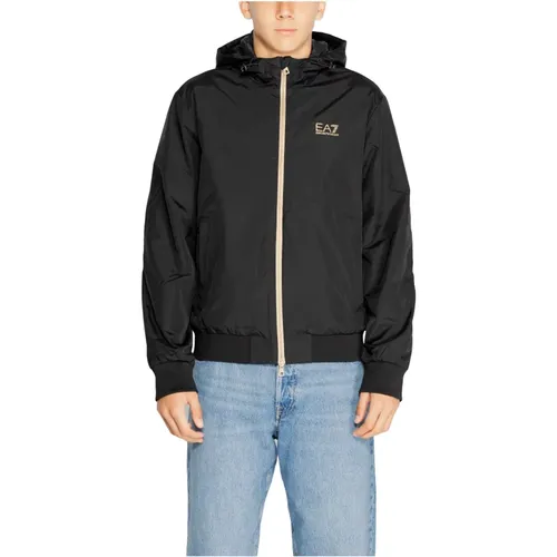 Zip-Up Hooded Jacket Men Fall/Winter , male, Sizes: M, XL, 2XL, L, S - Emporio Armani EA7 - Modalova