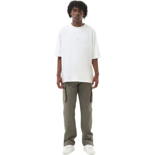 T-Shirt Boxy Bestickt Weiß - Filling Pieces - Modalova