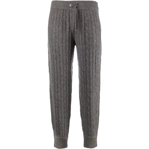 Cashmere and Silk Trousers , female, Sizes: S - BRUNELLO CUCINELLI - Modalova