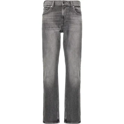 Graue Slim Fit Denim Jeans , Herren, Größe: W33 - 7 For All Mankind - Modalova