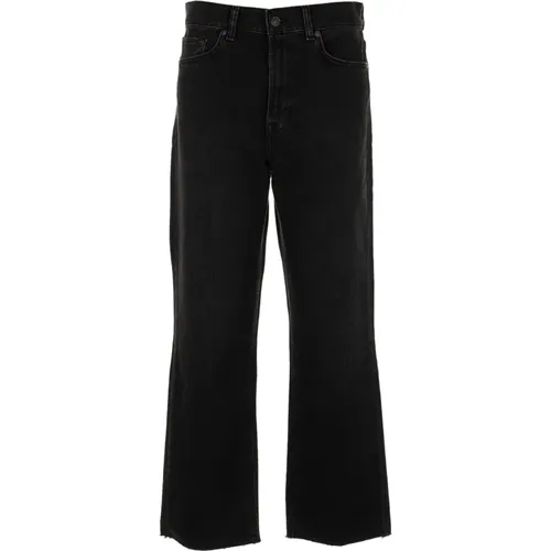 Schwarze Logan Stovepipe Jeans , Damen, Größe: W28 - 7 For All Mankind - Modalova