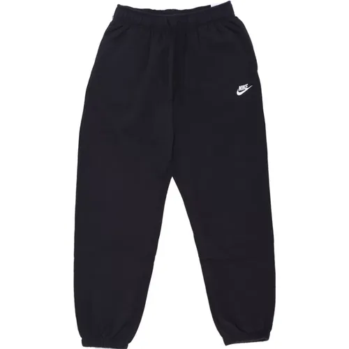 Fleece-Trainingshose Oversized Schwarz/Weiß , Herren, Größe: L - Nike - Modalova