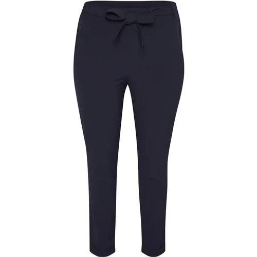 Mitternachtsmarine Gürtel Slim-Leg Hose - Kaffe Curve - Modalova