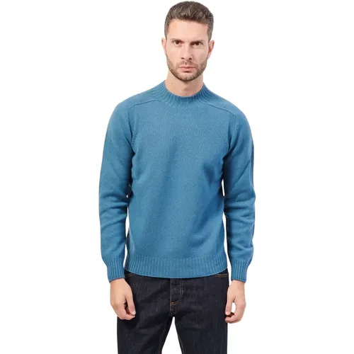 Blauer Alpaka Kaschmir Pullover , Herren, Größe: M - Gran Sasso - Modalova