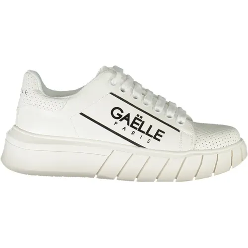 Sportliche weiße Sneaker mit Kontrastdetails , Damen, Größe: 35 EU - Gaëlle Paris - Modalova