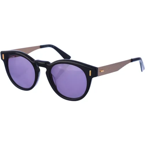 Circular Acetate Sunglasses with Metal Details , male, Sizes: ONE SIZE - Calvin Klein - Modalova