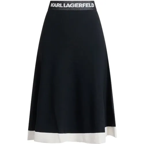 Schwarz Tief Weiss Logo , Damen, Größe: XS - Karl Lagerfeld - Modalova