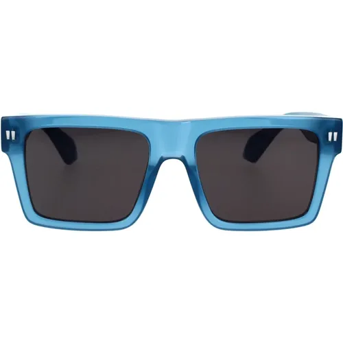 Lawton Geometric Oversized Sunglasses , unisex, Sizes: 54 MM - Off White - Modalova