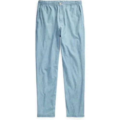 Elastic Waist Prepster Chambray Pants , male, Sizes: XS, M - Polo Ralph Lauren - Modalova