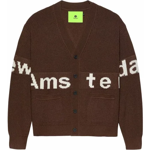 Braune Baumwoll Herren Cardigan 2024 , Herren, Größe: M - New Amsterdam Surf Association - Modalova