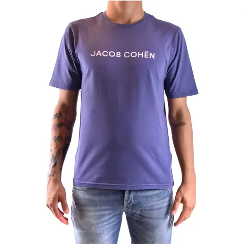 T-Shirt, Klassischer Stil , Herren, Größe: M - Jacob Cohën - Modalova