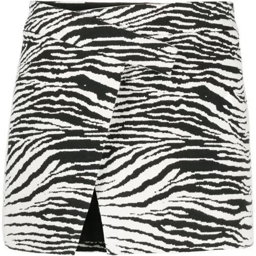 Clow Zebra-Print Minirock , Damen, Größe: XS - The Attico - Modalova