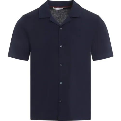 Cotton Shirt Short Sleeves , male, Sizes: XL - BRUNELLO CUCINELLI - Modalova