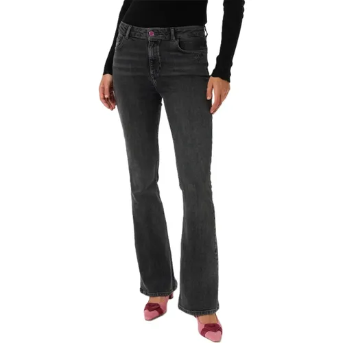 Schwarze Eva Flare Jeans Stretch-Denim - Fabienne Chapot - Modalova