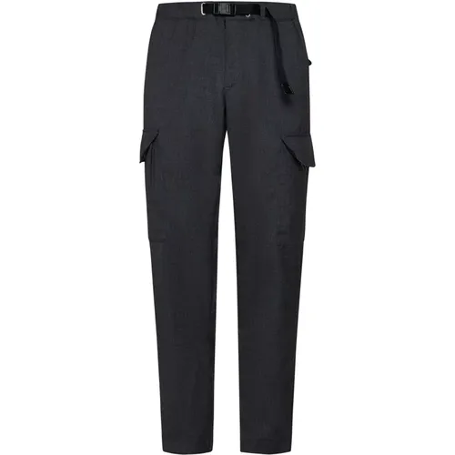Grey Elastic Waist Trousers with Pockets , male, Sizes: M, L, XL, S - White Sand - Modalova