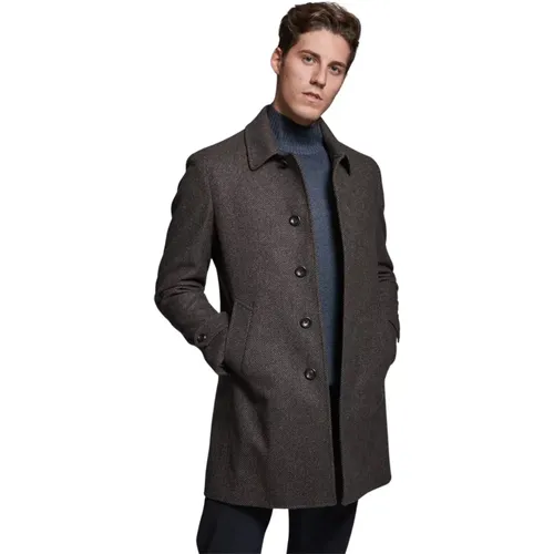 Stylish Coat , male, Sizes: M, L - Luigi Bianchi Mantova - Modalova