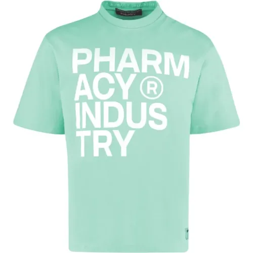 Grüne Baumwolltops T-Shirt , Damen, Größe: M - Pharmacy Industry - Modalova