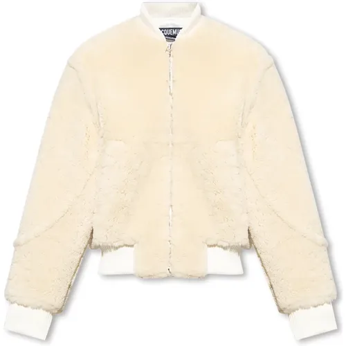 Pilou shearling bomber jacket , male, Sizes: L, M - Jacquemus - Modalova