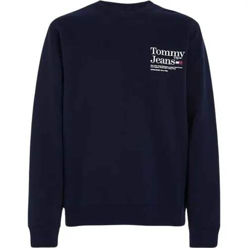 Logo Sweatshirt - Bedruckter Rundhalsausschnitt Langarm , Herren, Größe: M - Tommy Jeans - Modalova