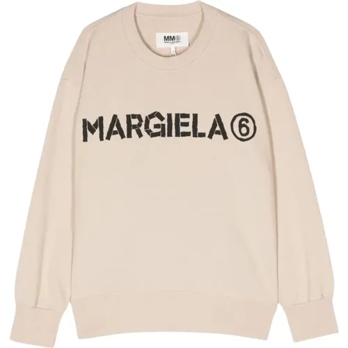 Sand Pullover mit Logo-Print - Maison Margiela - Modalova