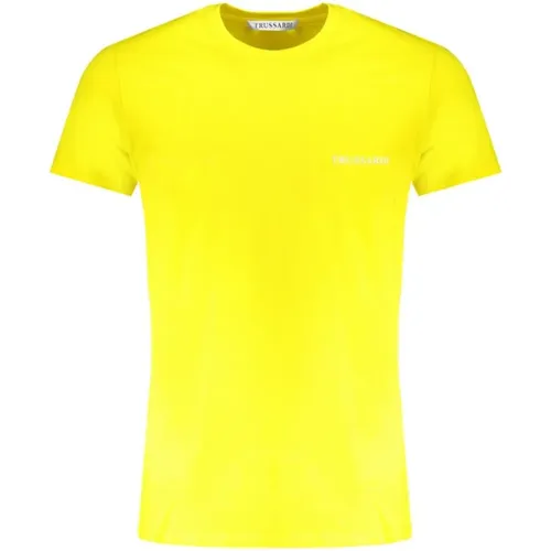 Druck Logo Rundhals T-Shirt , Damen, Größe: XL - Trussardi - Modalova