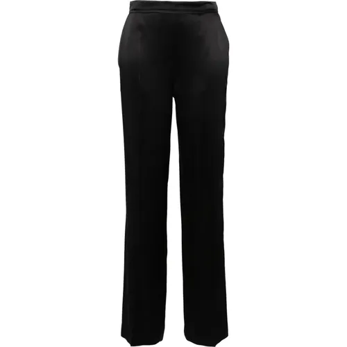 Seidensatin Schwarze Casual Hose , Damen, Größe: L - joseph - Modalova