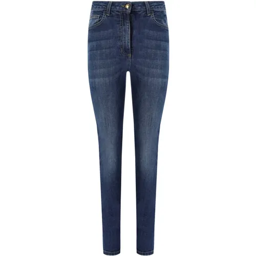 Blaue Skinny Jeans , Damen, Größe: W29 - Elisabetta Franchi - Modalova