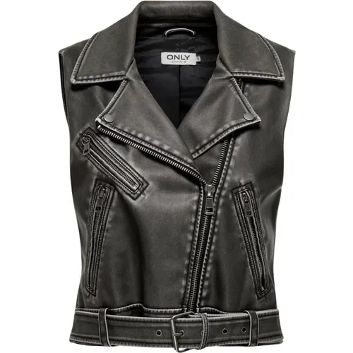 Faux Leather Vest Spring/Summer Collection , female, Sizes: M, XL, S, L, XS - Only - Modalova
