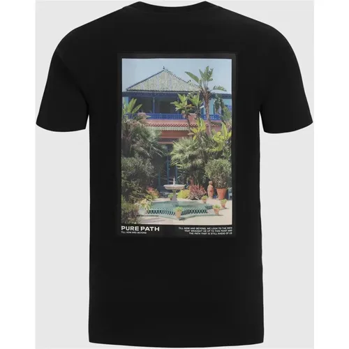 Schwarzes Herren Jardin Privé T-Shirt , Herren, Größe: L - Pure Path - Modalova