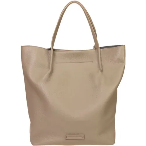 Leder Shopper Tasche mit Innentaschen , Damen, Größe: ONE Size - Fabiana Filippi - Modalova