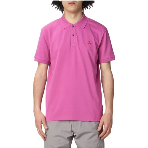 Zeno Basic Polo Shirt - Fuchsia , Herren, Größe: L - Peuterey - Modalova
