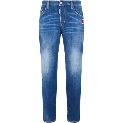 Slim Fit Denim Jeans , male, Sizes: 2XL, XL, XS, M, 3XL, L, S - Dsquared2 - Modalova