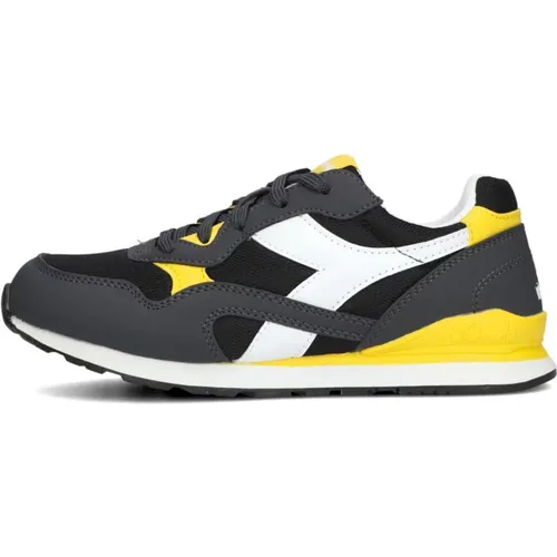 Jungen Freizeit Sneakers Schwarz Weiß Gelb - Diadora - Modalova