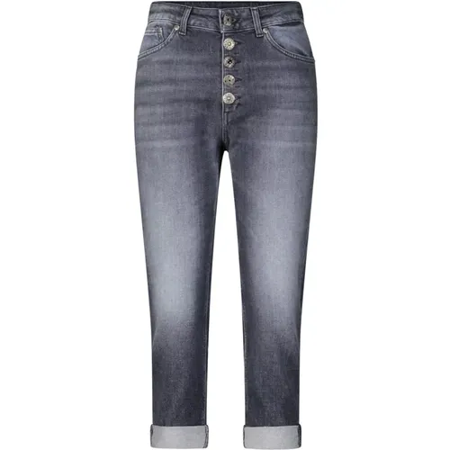 Stylische Capri Jeans mit Besonderen Knöpfen , Damen, Größe: W27 - Dondup - Modalova