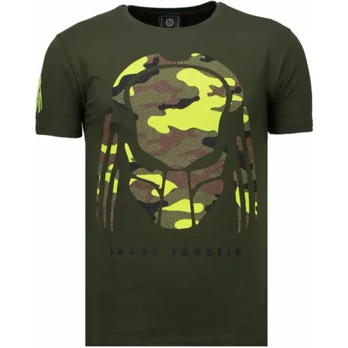 Predator Rhinestone - Herren T-Shirt - 5757G , Herren, Größe: XL - Local Fanatic - Modalova