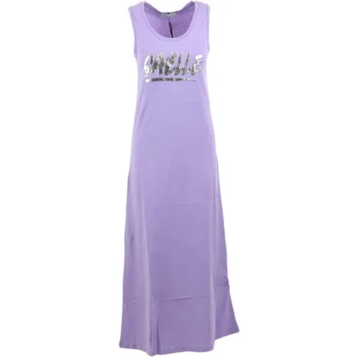 Ärmelloses Kleid mit Logo , Damen, Größe: M - Gaëlle Paris - Modalova