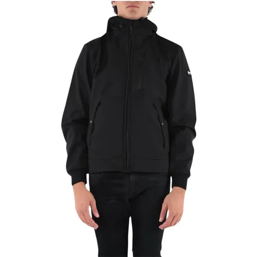Neoprene Jacket with Zipper and Hood , male, Sizes: 3XL - Schott NYC - Modalova
